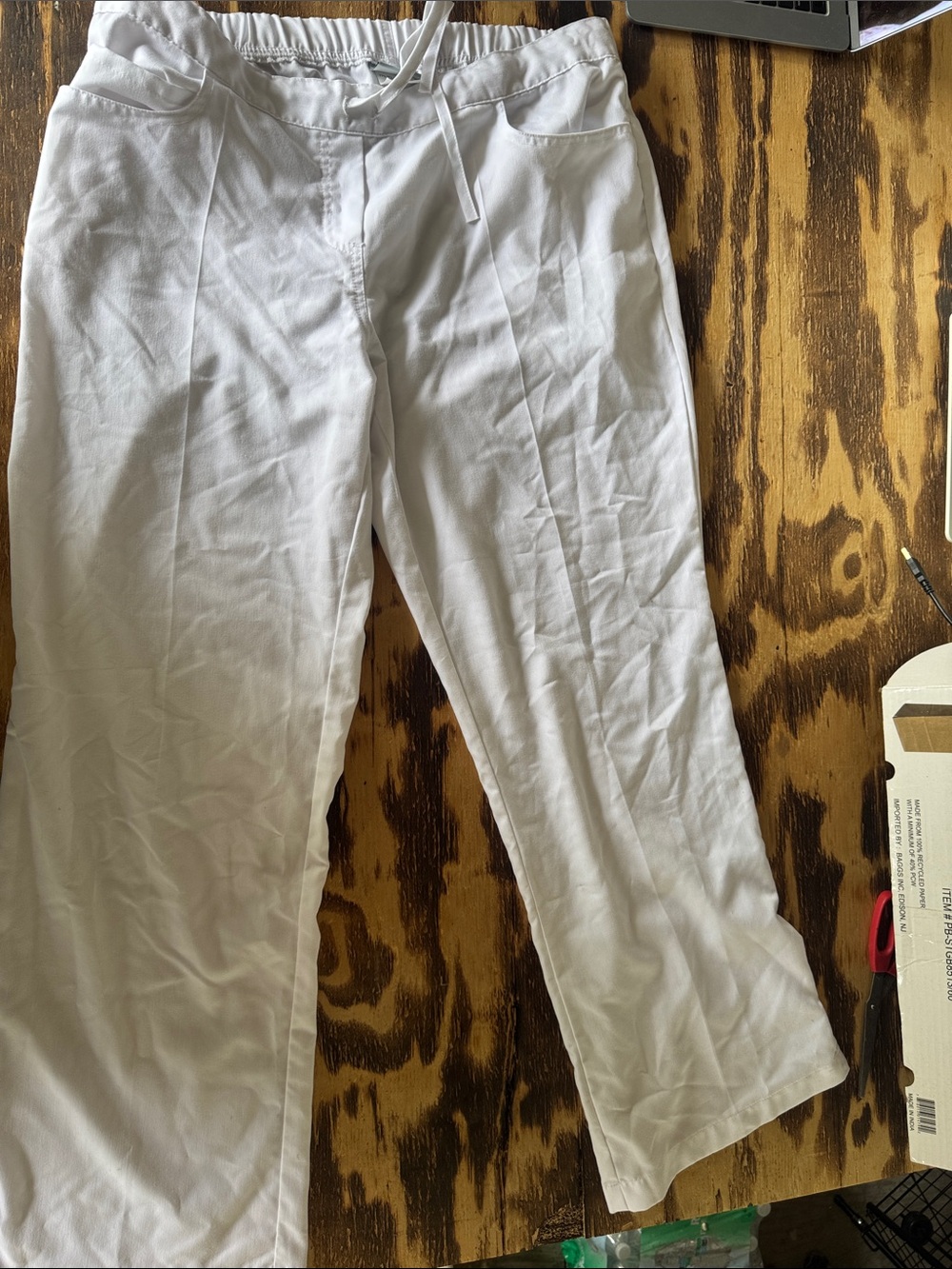Grey's Anatomy Women's White Drawstring scrub pants